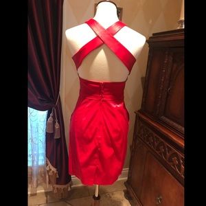 Red cocktail dress